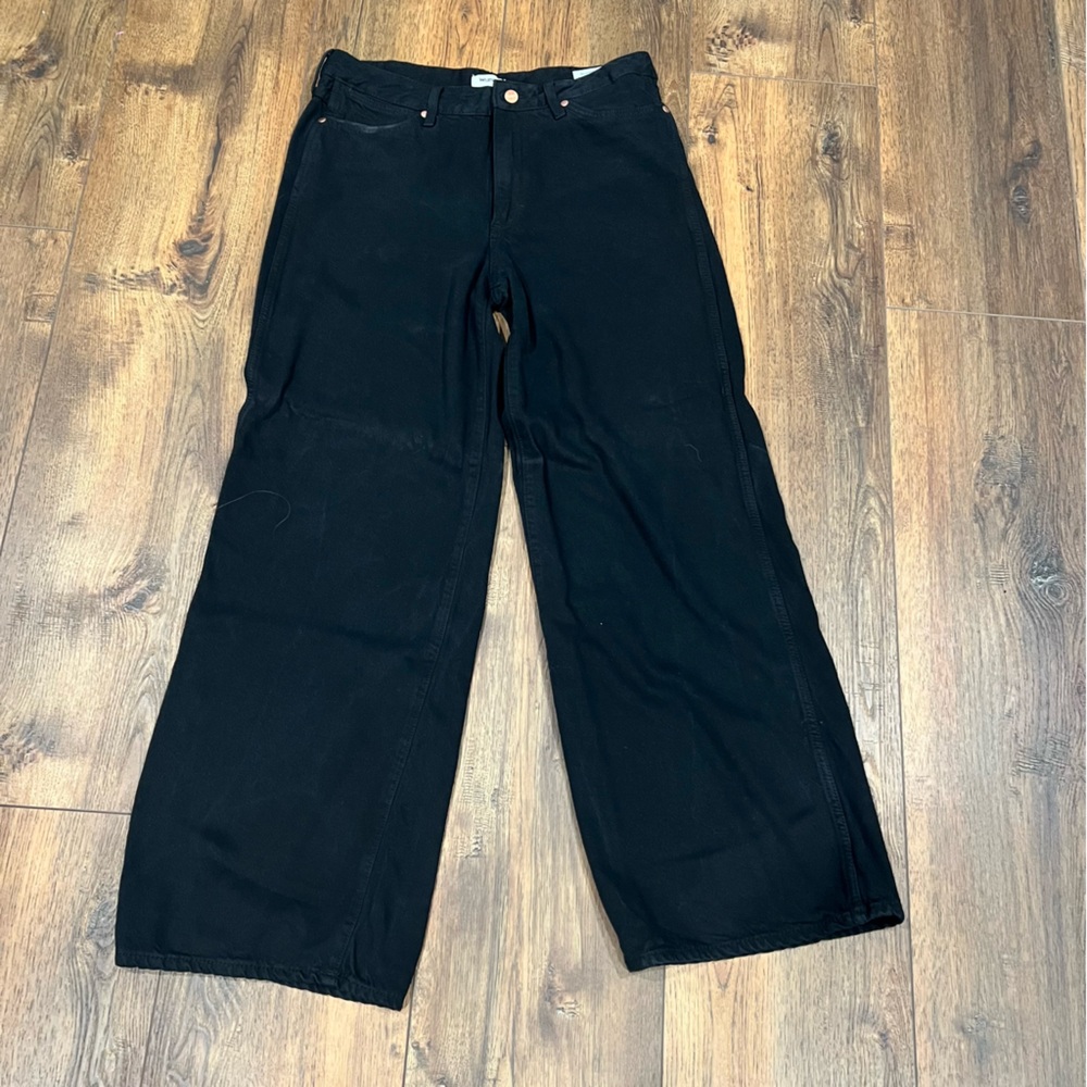 Wrangler Black Wide Leg Flare Jeans